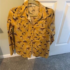 Van Heusen Mustard Animal Print Shirt